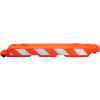 Lo-Pro Airport Plastic Orange Barricade, Interlocking, 8' Long, High Intensity Prismatic Sheeting