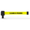 Banner Stakes PL4110 - PLUS Wall Mount Set, Yellow "Cleaning In Progress" Banner