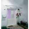 Palram - Canopia Aquila 1500 Door Awning, HG9500, 5'L x 3'W, Clear Panel, Aluminum Frame