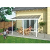 Palram - Canopia Feria Patio Cover Kit, HG9228, 28'L x 13'W, Clear Panel, White Frame