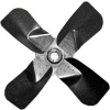 Heavy Duty Four Wing Fan Blade, Galvanized Steel Props, 24" Dia.,CW, 27° Pitch