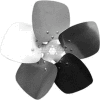 Five Wing Condenser Fan Blade, Interchangeable Hub, Aluminum, CCW, 24" Dia., 33° Pitch