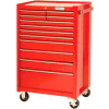 Proto J542742-12RD J542742-12RD 540S Series 27"W X 18"D X 42"H 12 Drawer Red Roller Cabinet