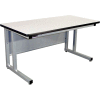 Pro-Line 60 x 30 CHD6030C-A31 Fixed Height Cantilever Heavy Duty ESD Laminate Workbench- Gray