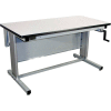 Pro-Line 72 x 30 EL7230C-L14 Ergoline Hand Crank Height Adjustable Workbench ESD Laminate Top