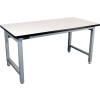 Pro-Line 72 x 36 HD7236C-HDLE-A31 Fixed Height Heavy Duty Workbench Plastic Laminate Top - Gray