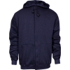 National Safety Apparel® Midweight Zip Front FR Sweatshirt, L, Navy, C21WT05LG