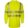 VIZABLE® FR Hi-Vis Henley, Type R, Class 3, M, Fluorescent Yellow, C54HYBSLSC3MD