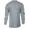National Safety Apparel® Flame Resistant Classic Cotton Henley, 3XL, Gray, C54PGBSLS3XL