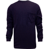 National Safety Apparel® FR Classic Cotton Long Sleeve T-Shirt, XL, Navy, C54PILSXL