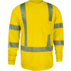 DRIFIRE® StrongKnit Hi-Vis Long Sleeve FR T-Shirt, Type R, Class 3, XL, Yellow