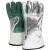 CARBON ARMOUR™ Aluminized Leather Glove, OPF Back, Aluminized/Green, Regular, DJXGSP382