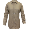 ArcGuard® Women's Flame Resistant Work Shirt in UltraSoft, L, Tan, SHRUKWLGRG