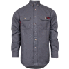 TECGEN Select® Flame Resistant Work Shirt, XL-LN, Gray, TCG01150223