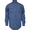 TECGEN Select® Flame Resistant Work Shirt, L-LN, Light Blue, TCG01190220