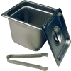 Paragon 5066S - Steam Table Pan Set, 1/6 Size, 6" Deep with Lid and Tongs, Stainless Steel