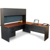 Pronto Desk with Return, 72"W x 78"D Dark Neutral/Slate