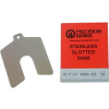 2" x 2" x 0.003" Stainless Steel Slotted Shim (Pack of 20) - Made In USA