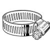 B8HSPX 316 Stainless Steel Worm Gear Hose Clamp, 7/16&quot; - 1&quot; Clamping Dia. 10-Pack