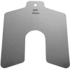50mm x 50mm x 2mm Stainless Steel Metric Slotted Shim (Pack of 10) - Made In USA