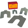 100mm x 100mm Stainless Steel Metric Slotted Shim, 100 Piece Shop Kit - Made In USA