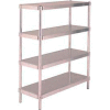 Prairie View A204824-3, Equipment Stands, 3-Shelf Shelving Unit, 20"W x 48"H x 24"L, Aluminum