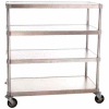 Prairie View A206036-4-CHL2, Mobile Shelving Unit, 4-Shelf, 20"W x 66"H x 36"L, Aluminum