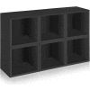Way Basics Stackable Modular Storage 6 Cubes, Black