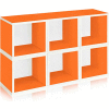 Way Basics Stackable Modular Storage 6 Cubes, Orange