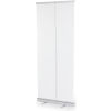 Quantum Retractable Floor Partition with Telescoping T-Frame, 33"W x 81"H, Clear Polyester