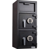 Protex FDD-3214 II Narrow Body Dual Door Depository Safe With Electronic Lock 14" x 14" x 32" Gray