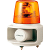 Patlite RT-24E-Y+FC015 Smart Alert Plus Rotating Beacon & Horn W/32 Sounds, Amber Light, DC24V