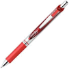 Pentel® EnerGel Liquid Retractable Gel Ink Pen, Metal Tip, Refillable, 0.7mm, Red Ink