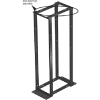 Hoffman E4DR19FM45U Open 4 Post Rack, 19"x45RU, Alum/Black