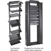 Hoffman EDR19FM51U Open LAN Rack, 19 inx51RU, 96.00x20.25x15.00, Alum/Black