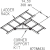 Hoffman LCSKB Corner Support BRKT, Steel/Black