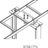 Hoffman LRRMPBLK18 Ladder Rack Mting Plate, 18", Steel/Black