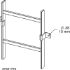 Hoffman LVWB Ladder Rack, Vert. Wall BRKT, Steel/Zinc