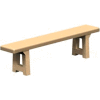 Concrete Park Backless Bench - 72" - Tan