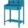 Pucel Shop Desk 1236 with 2 Drawers 36"W x 30"D x 42"H Sloped Surface - Blue