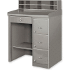 Global Industrial™ Pedestal Shop Desk W/ 4 Drawers & Shelf, 39"W x 28"D, Gray