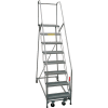P.W. Platforms 11-Step Rolling Ladder , Serrated, 30" Step Width - GS11SH35
