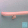Round Handrail, 1-1/2" Grip, Aluminum Retainer, 12' Long, Stormy Blue