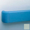 Vinyl Crash Rail-Type Handrail, Aluminum Retainers, 5-1/2'' High, 12' Long, Sea Foam