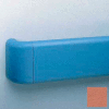 Vinyl Crash Rail-Type Handrail, Aluminum Retainers, 5-1/2'' High, 12' Long, Ginger Spice