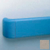Heavy-Duty 5.5" Face Handrail/Wall Guard W/Reinforced Return & Retainer, 12' Long, Chinchilla