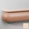 Crescent Series Vinyl Handrail/Crashrail Combination, 5-1/2" High, 12' Long, Chablis