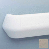 Flex-Action Triangular Handrail/Wall Guard, 5 3/8" Face, Aluminum Retainer, 12' Long, Chinchilla