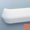 Flex-Action Triangular Handrail/Wall Guard, 5 3/8" Face, Aluminum Retainer, 12' Long, Ginger Spice