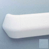 Flex-Action Triangular Handrail/Wall Guard, 5 3/8" Face, Aluminum Retainer, 12' Long, Blue Fog